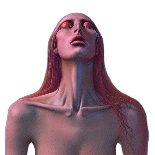 face, creature, mask, hair transparent PNG cut-out