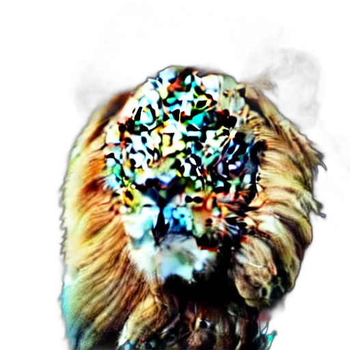 animal, crown, mask, hair, photorealistic, 3d render, watercolor, concept art transparent PNG cut-out