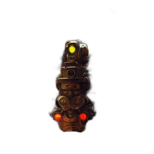 robot, staff, weapon, creature transparent PNG cut-out