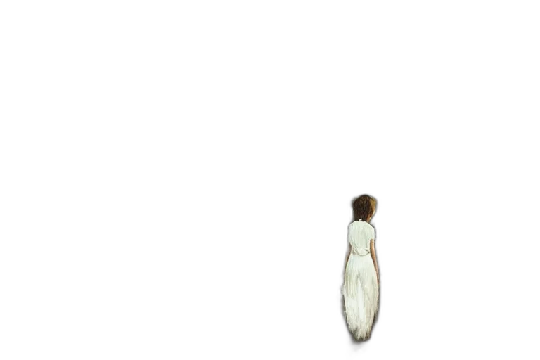 dress, hair, creature, robot transparent PNG cut-out