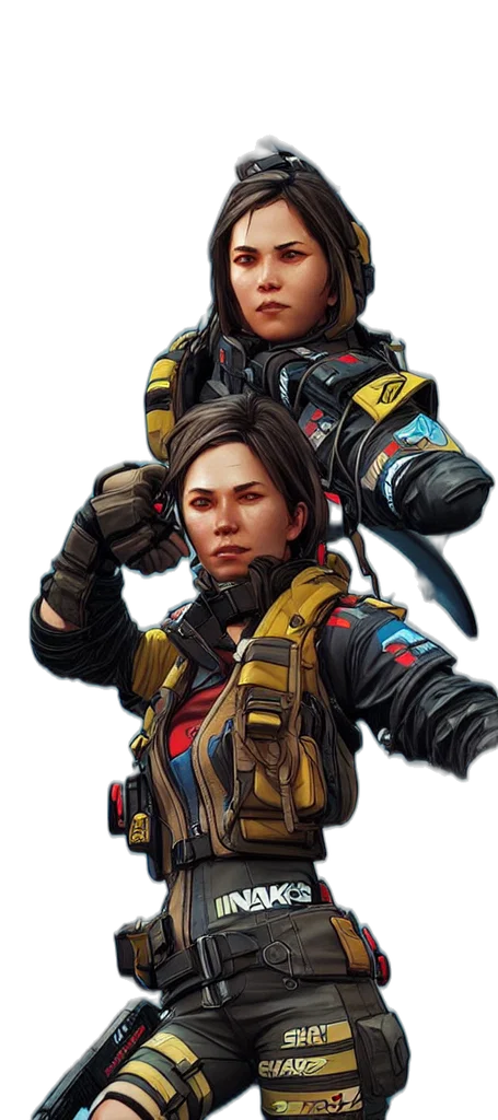 staff, jacket, face, weapon transparent PNG cut-out