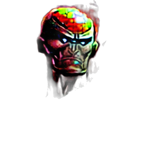 mask, face, robot, staff, pixel art, comic book art, concept art, vaporwave transparent PNG cut-out
