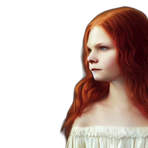 dress, face, hair, photorealistic, fantasy art, concept art, 3d render, red transparent PNG cut-out