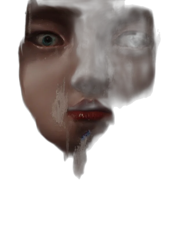face, mask, creature, robot, photorealistic, concept art, 3d render, oil painting transparent PNG cut-out