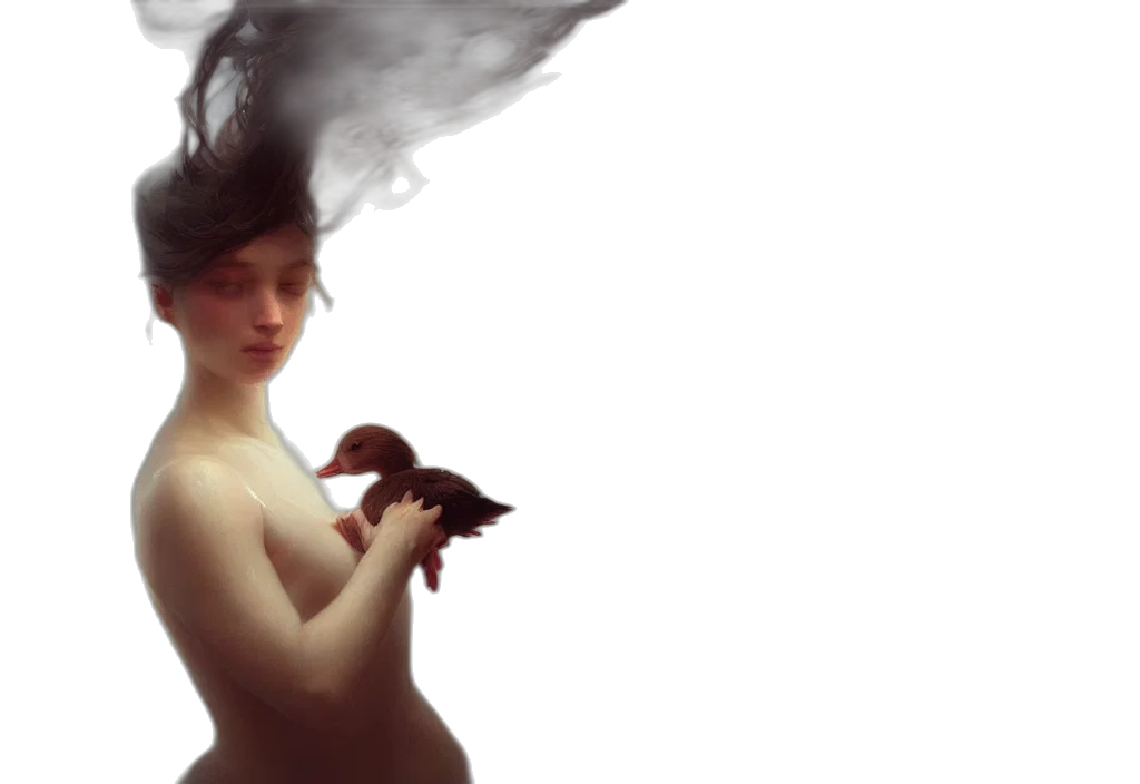 dress, dragon, hair, hat transparent PNG cut-out