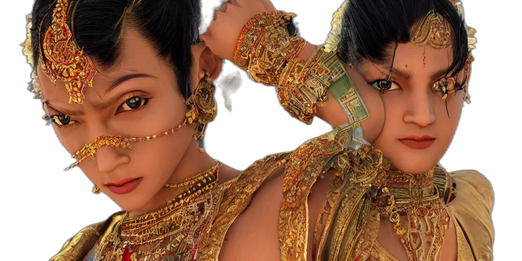jewelry, photorealistic, 3d render, indian transparent PNG cut-out
