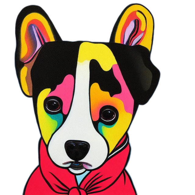 jacket, animal, cartoon, concept art, neon, colorful, beautiful, painting transparent PNG cut-out