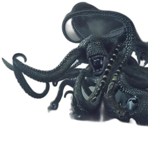 creature, animal, 3d render, concept art, photorealistic, kraken, style, artstation transparent PNG cut-out