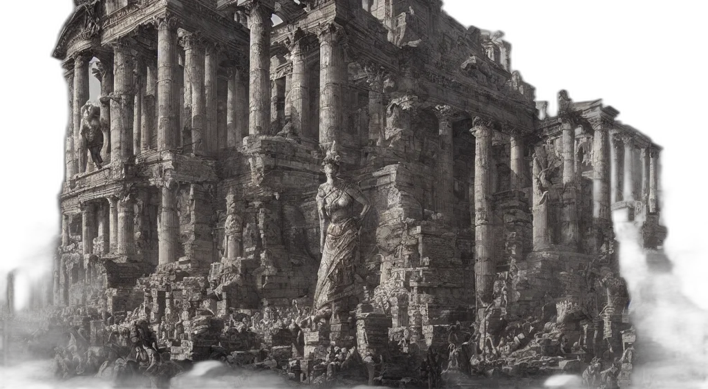 building, crown, concept art, photorealistic transparent PNG cut-out