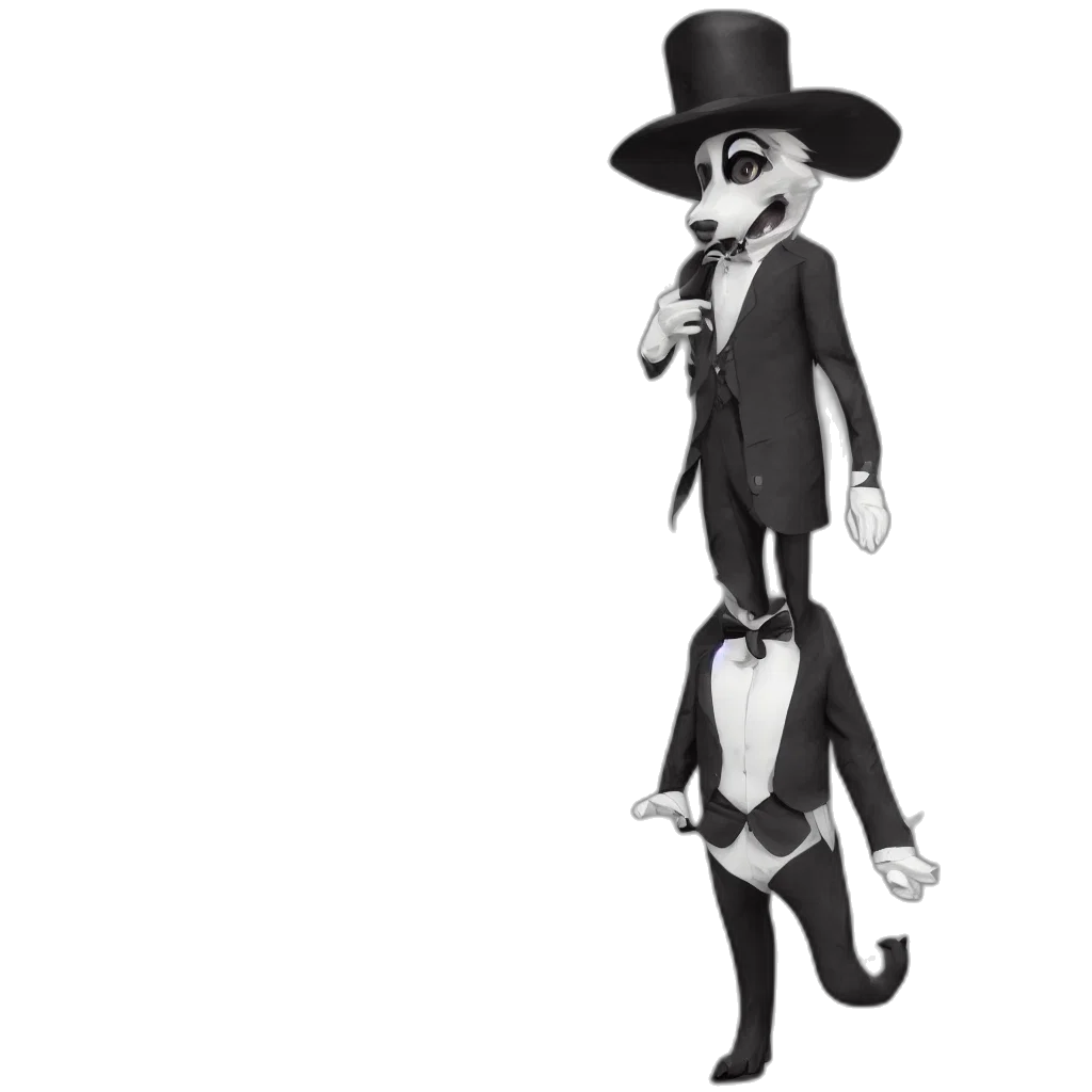 animal, hat, creature, staff, concept art, cartoon, 3d render, pixel art transparent PNG cut-out