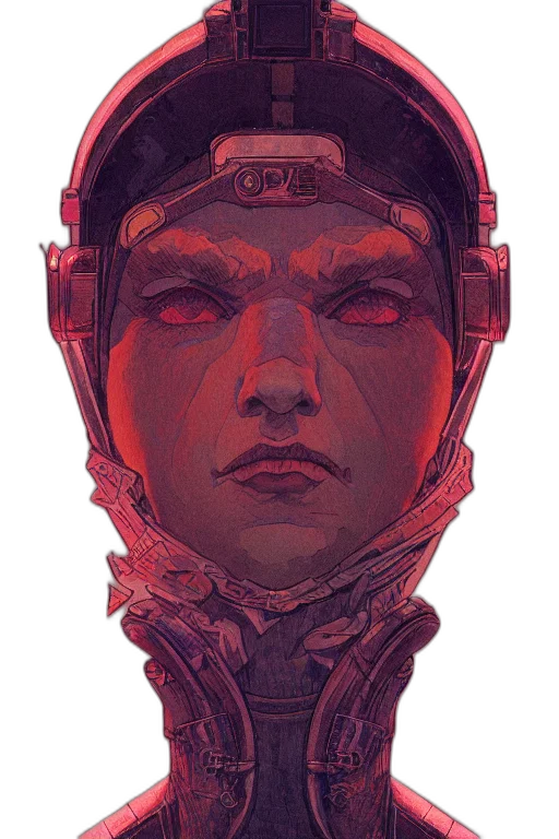 face, robot, mask, comic book art transparent PNG cut-out