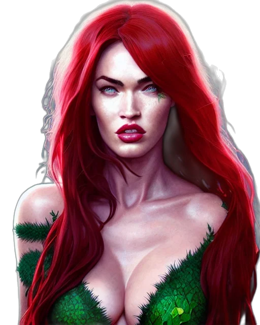 fantasy art, comic book art, photorealistic, concept art, red, green, highly, detailed transparent PNG cut-out
