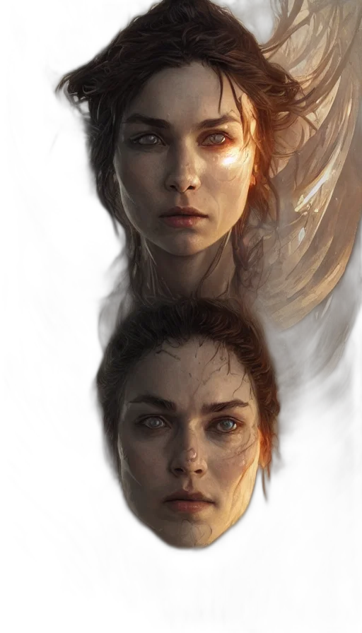 face, mask, concept art, fantasy art transparent PNG cut-out