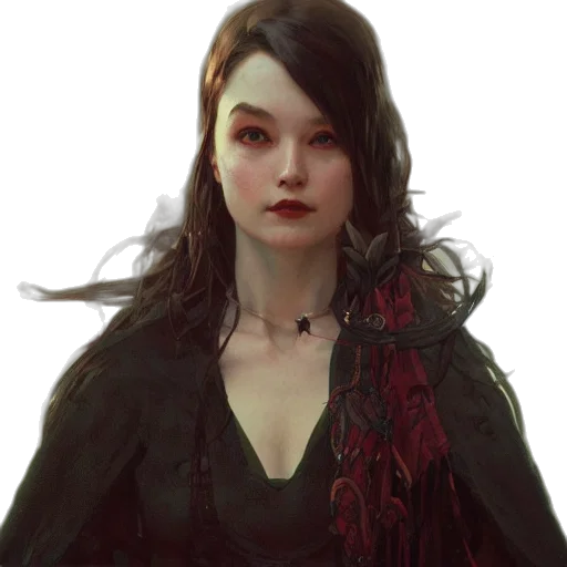 face, dress, staff, jewelry transparent PNG cut-out