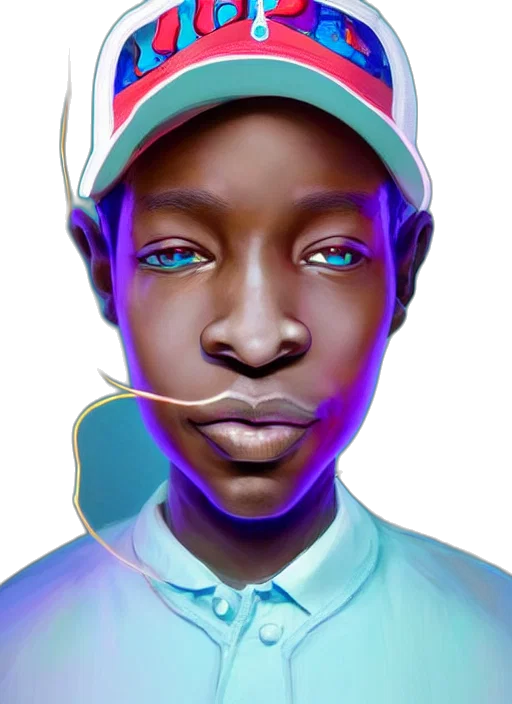 face, hat, mask, robot, photorealistic, cartoon, concept art, fantasy art transparent PNG cut-out