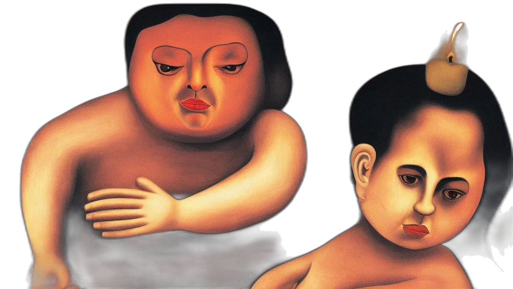 mask, photorealistic, oil painting, concept art, 3d render, child, empty, room transparent PNG cut-out