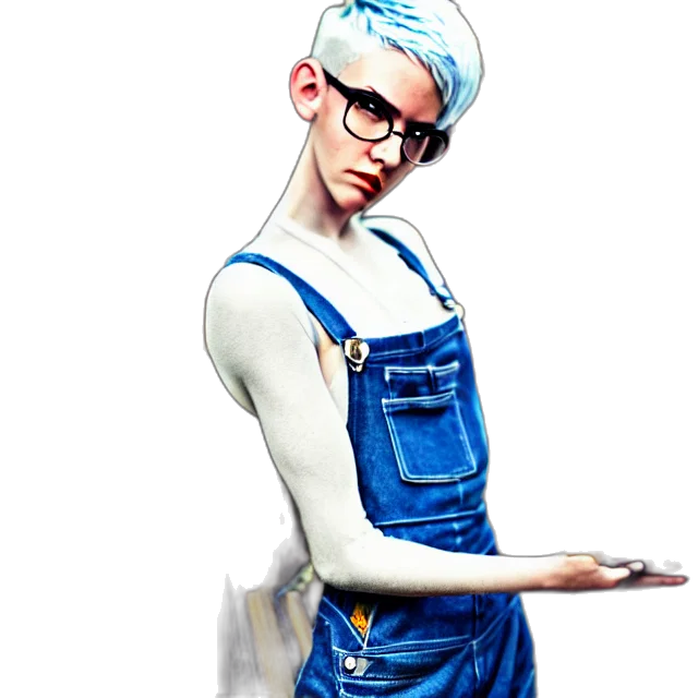 cartoon, concept art, fantasy art, photorealistic, blue, full, body, pose transparent PNG cut-out