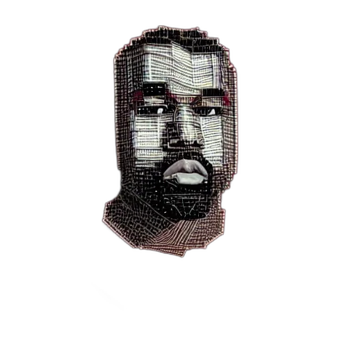 face, mask, jacket, creature transparent PNG cut-out