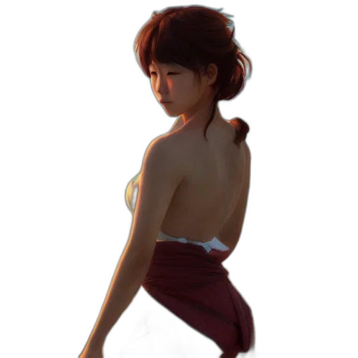 dress, staff, robot, concept art transparent PNG cut-out