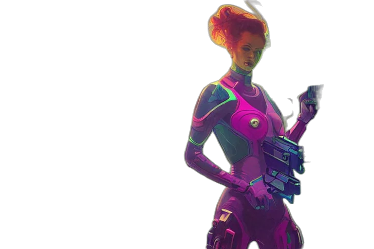 robot, weapon, jacket, concept art transparent PNG cut-out