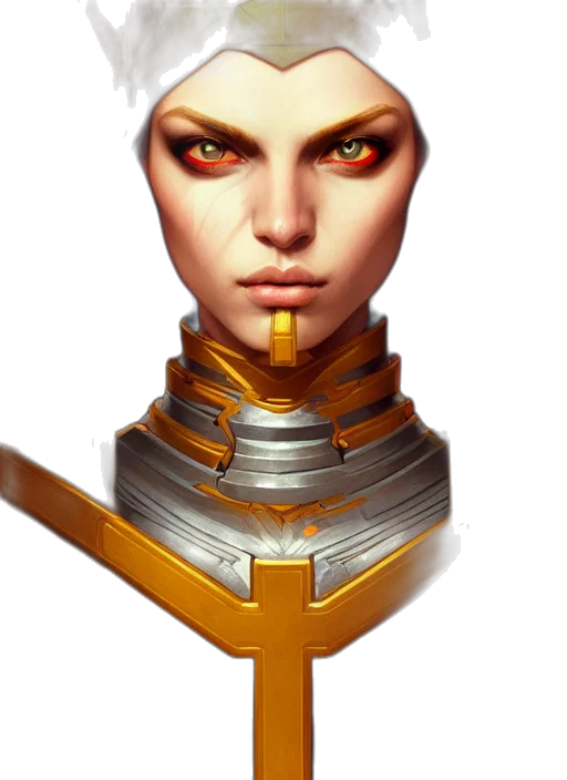 face, staff, sword, jewelry, fantasy art, concept art, 3d render, pixel art transparent PNG cut-out