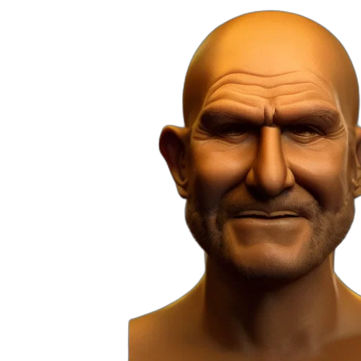 face, mask, 3d render, photorealistic, concept art, smug, man, sculpted transparent PNG cut-out