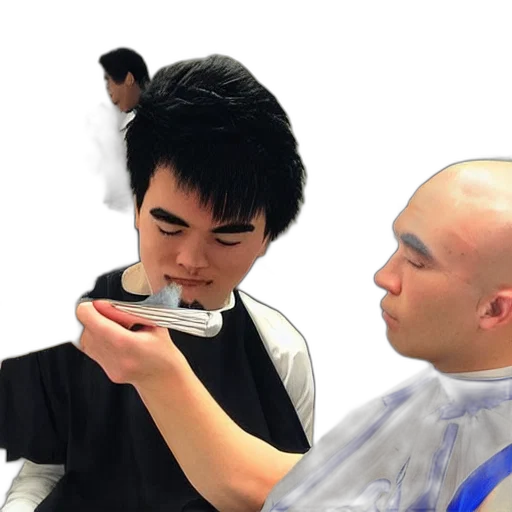 staff, face, hair, robot transparent PNG cut-out