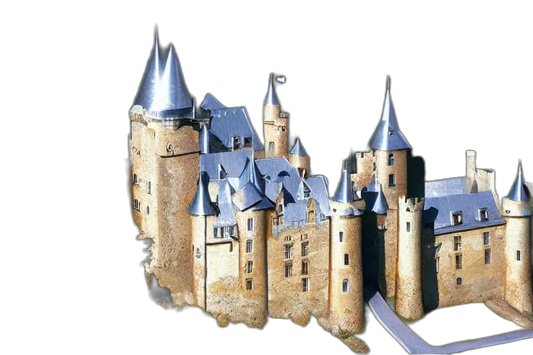 crown, building, sword, concept art, 3d render, photorealistic, fantasy art, castle transparent PNG cut-out