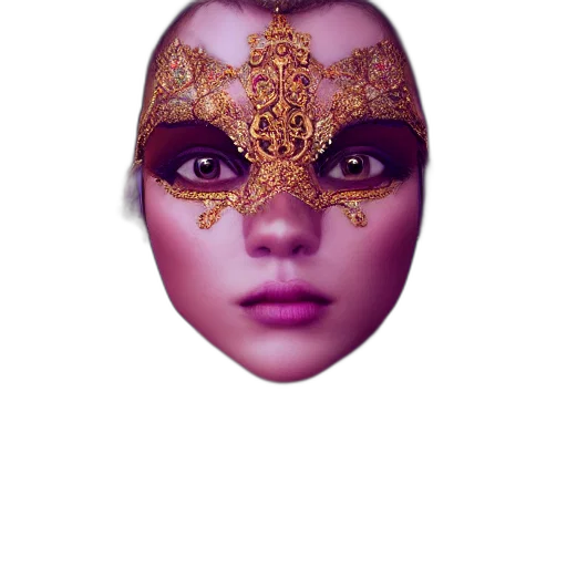 mask, face, crown, jewelry transparent PNG cut-out
