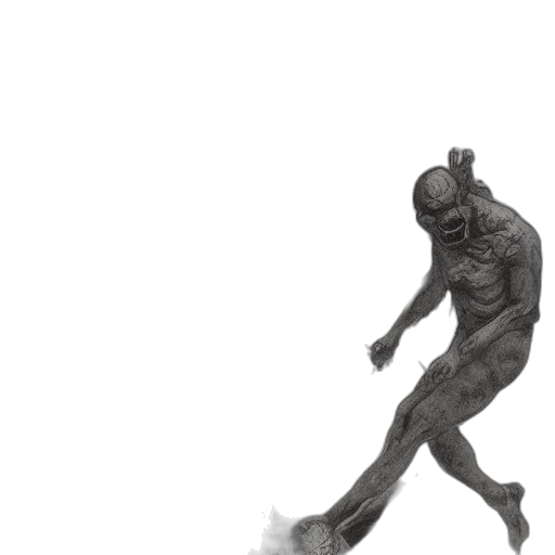 creature, staff, concept art, 3d render transparent PNG cut-out