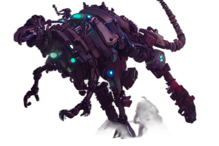 robot, creature, animal, weapon transparent PNG cut-out