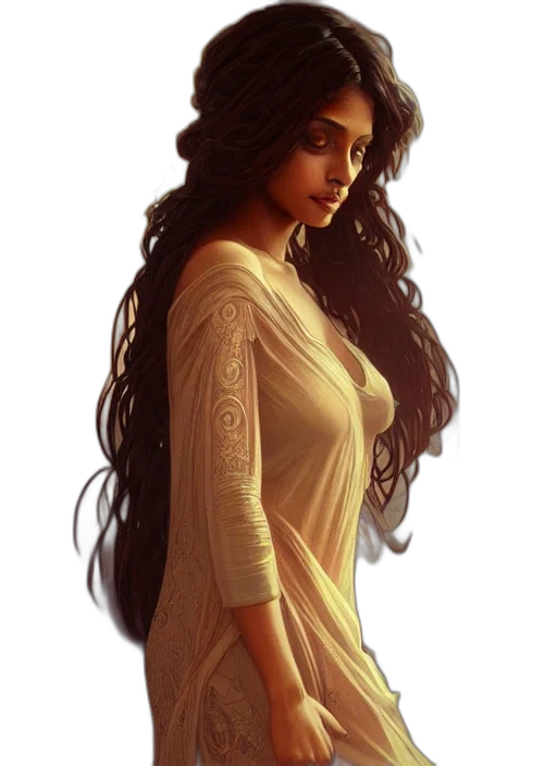 dress, jewelry, face, hair, fantasy art, photorealistic, concept art, pixel art transparent PNG cut-out