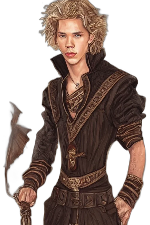 dragon, staff, sword, fantasy art transparent PNG cut-out