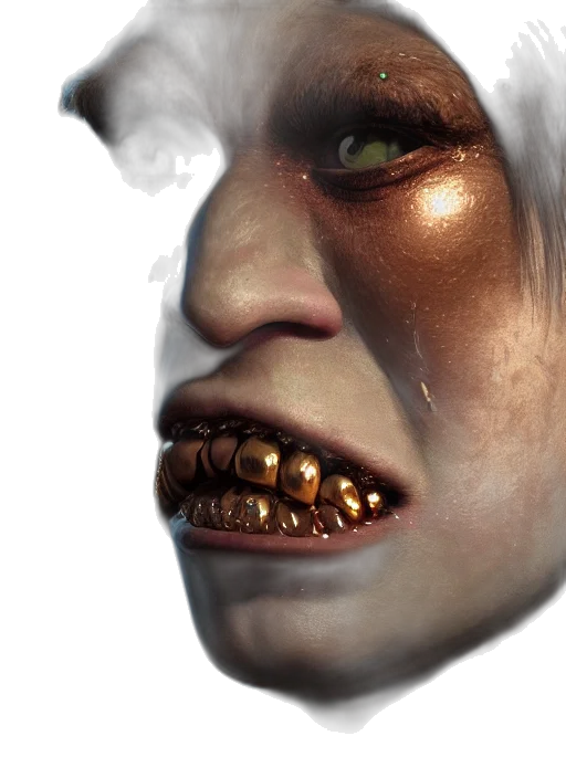 face, mask, jewelry, creature, photorealistic, 3d render, concept art, fantasy art transparent PNG cut-out