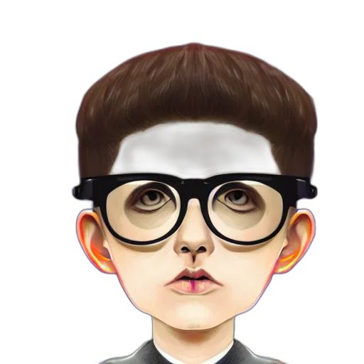 face, staff, cartoon, photorealistic transparent PNG cut-out