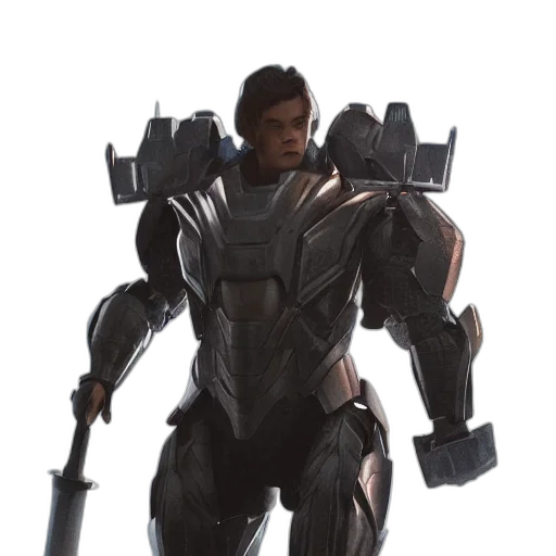 robot, weapon, concept art, 3d render transparent PNG cut-out