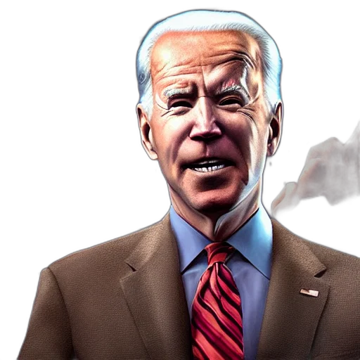 hyperrealistic, mixed, media, high, resolution, image, joe, biden transparent PNG cut-out