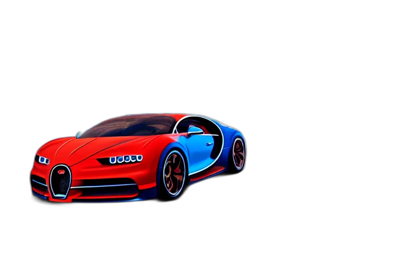 car, weapon, 3d render, concept art, photorealistic, cartoon, blue, colorful transparent PNG cut-out