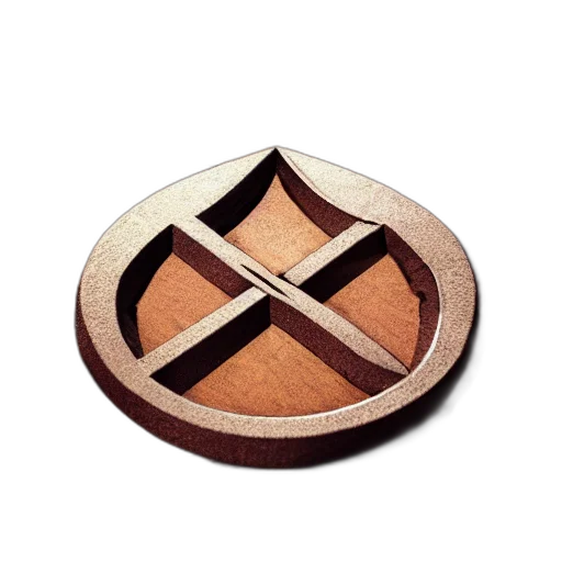 jewelry, hat, furniture, crown, 3d render, earth tones, runic, symbol transparent PNG cut-out