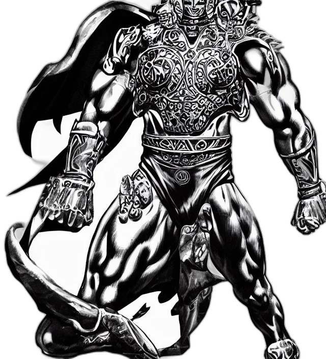 creature, comic book art, concept art, fantasy art, cartoon, monochrome, dark, full transparent PNG cut-out