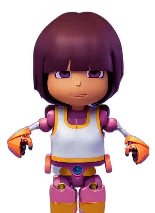 robot, staff, 3d render, concept art transparent PNG cut-out