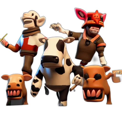 animal, mask, staff, robot, concept art, 3d render, fantasy art, pixel art transparent PNG cut-out