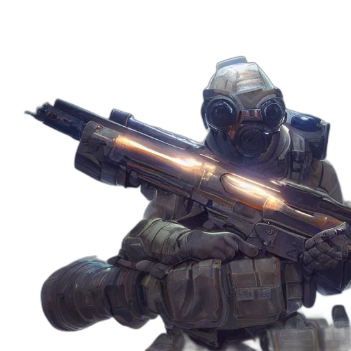 weapon, robot, staff, concept art transparent PNG cut-out