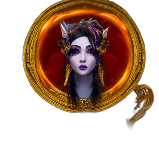 crown, jewelry, staff, mask, fantasy art, concept art, photorealistic, 3d render transparent PNG cut-out