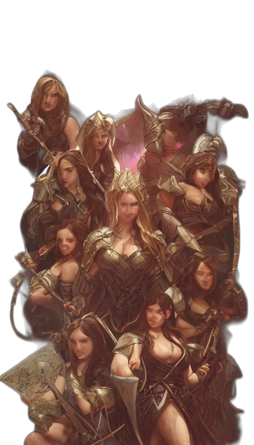dragon, staff, sword, crown transparent PNG cut-out