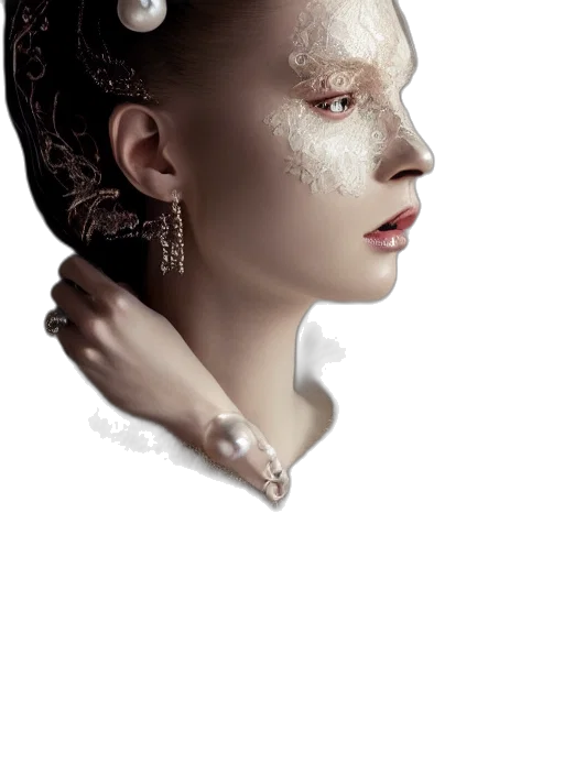 jewelry, mask, crown, face, photorealistic, fantasy art, concept art, 3d render transparent PNG cut-out