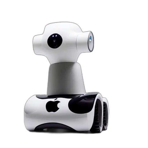 robot, 3d render, apple, idog, dog, concept, studio, lighting transparent PNG cut-out