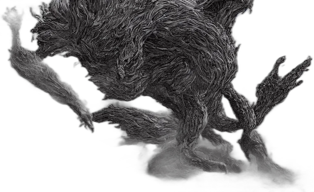 creature, hair, animal, dragon, 3d render, concept art, photorealistic, comic book art transparent PNG cut-out