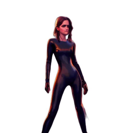 dress, staff, robot, 3d render, concept art, comic book art, pixel art, dark transparent PNG cut-out
