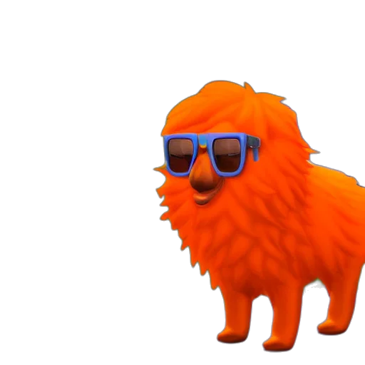 animal, creature, hair, 3d render transparent PNG cut-out